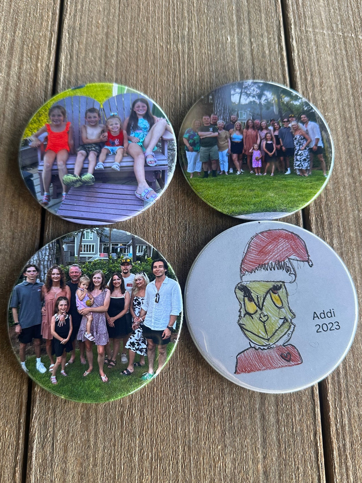 3.5" Round Photo Magnet (set of 4)