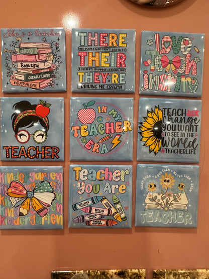 2x2" Square Custom Design Magnet (Set of 9)