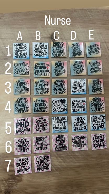 2x2" Square Custom Design Magnet (Set of 6)