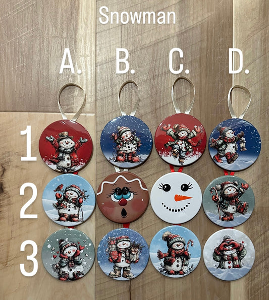 3.5" Round Custom Design Ornament (Set of 4)