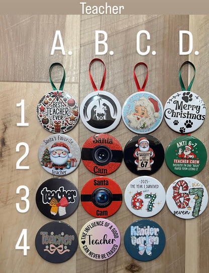 3.5" Round Custom Design Ornament (Set of 4)