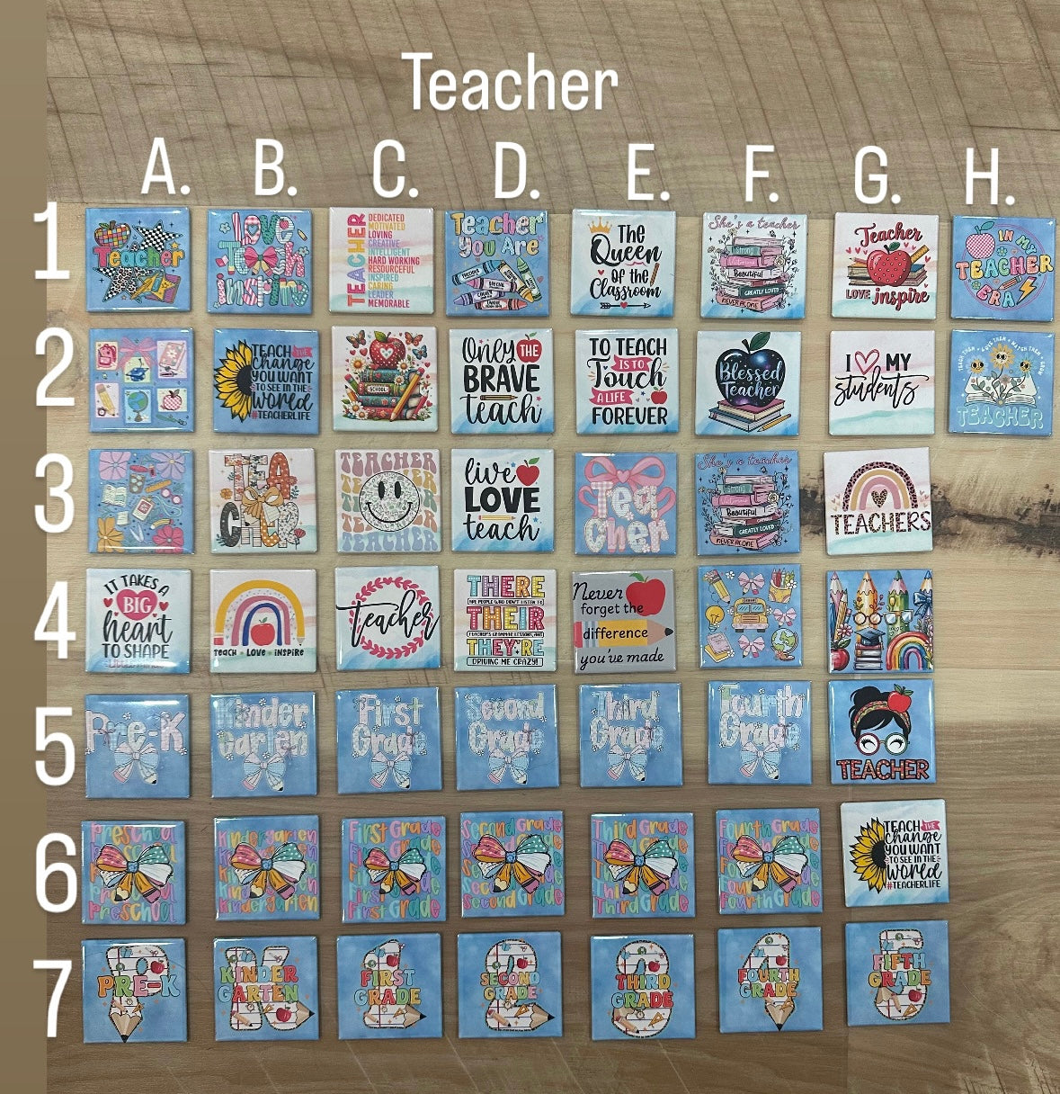 2x2" Square Custom Design Magnet (Set of 6)