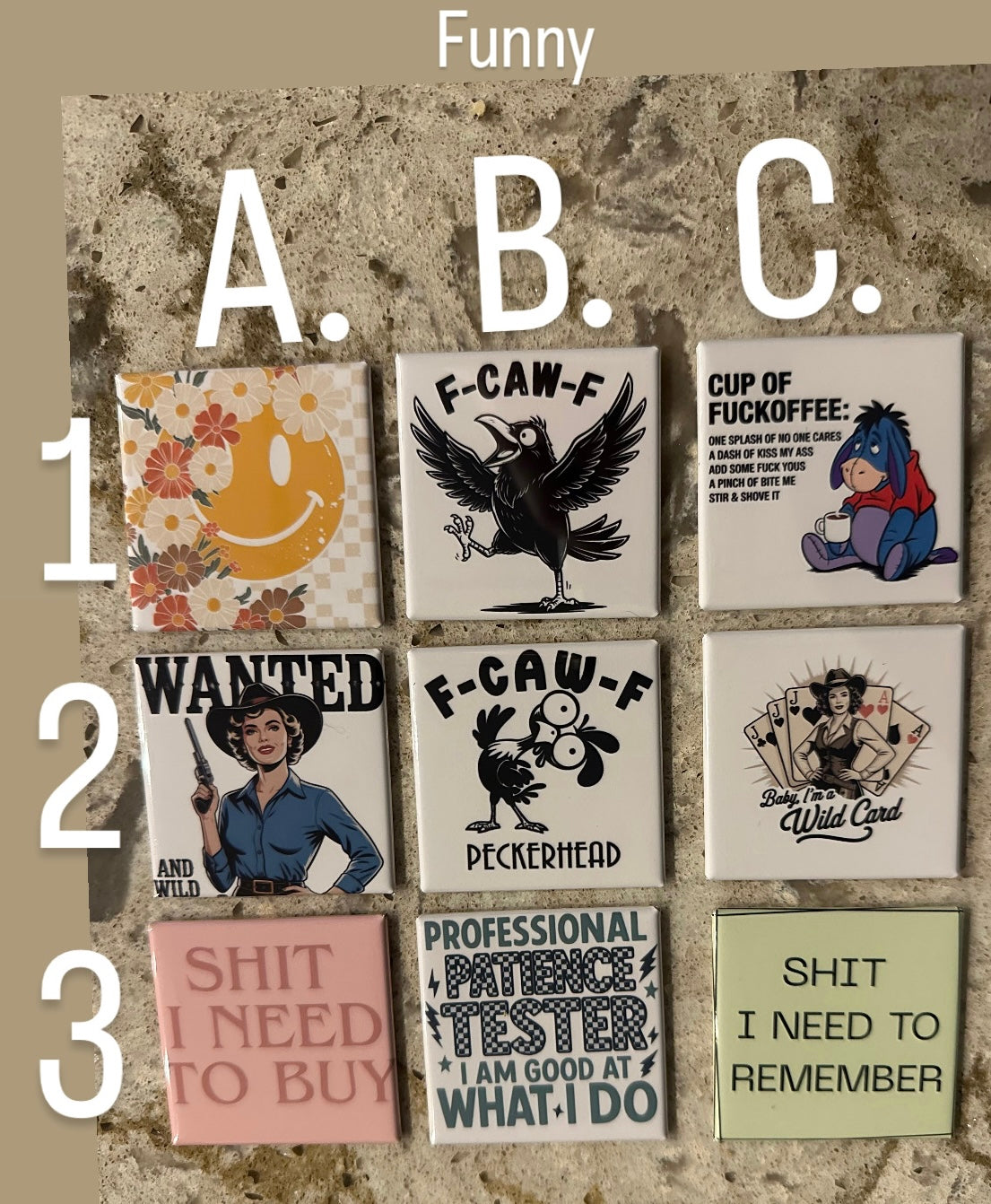 2x2" Square Custom Design Magnet (Set of 6)