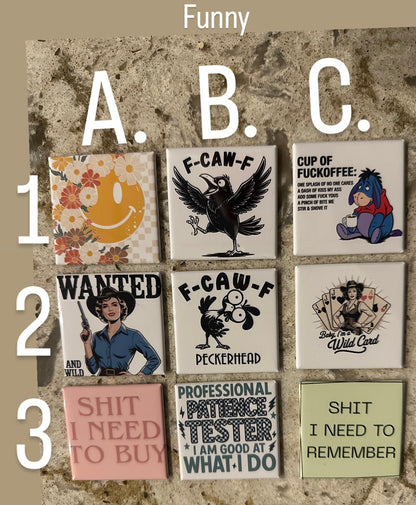 2x2" Square Custom Design Magnet (Set of 6)