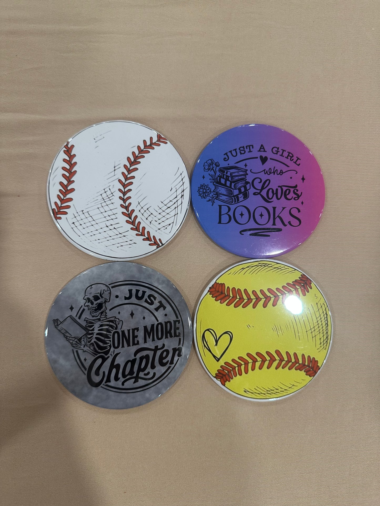 3.5" Round Custom Design Magnet (Set of 4)