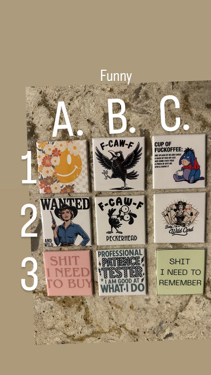2x2" Square Custom Design Magnet (Set of 6)