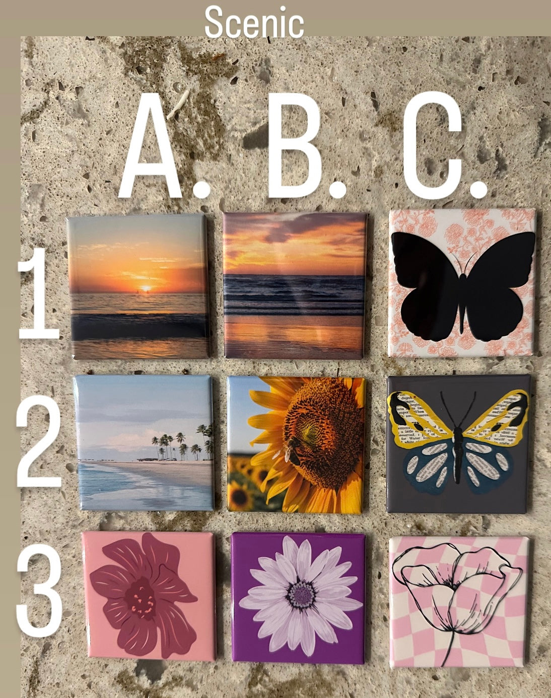 2x2" Square Custom Design Magnet (Set of 6)