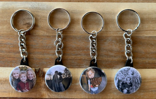 1.25" Round Custom Keychain (Set of 4)