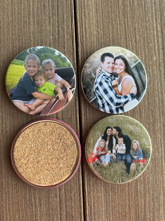 3.5" Round Photo Coaster (set of 4)