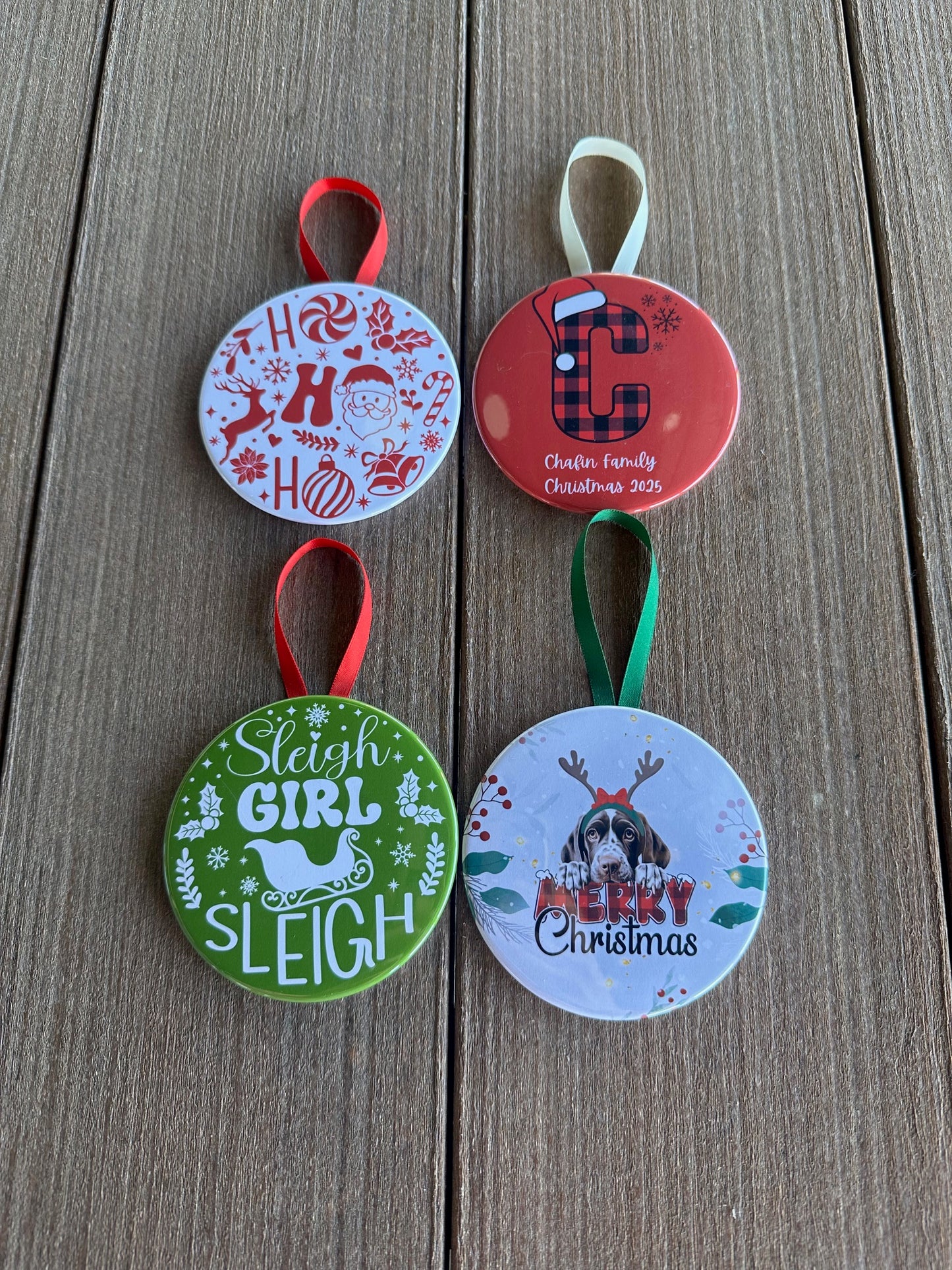 3.5" Round Custom Design Ornament (Set of 4)